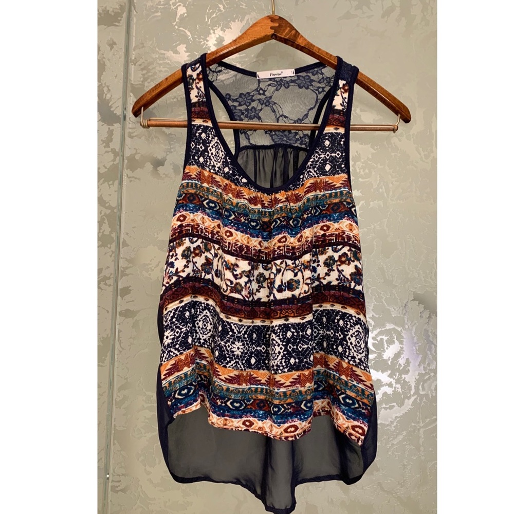 Papaya Bohemian Print Tank